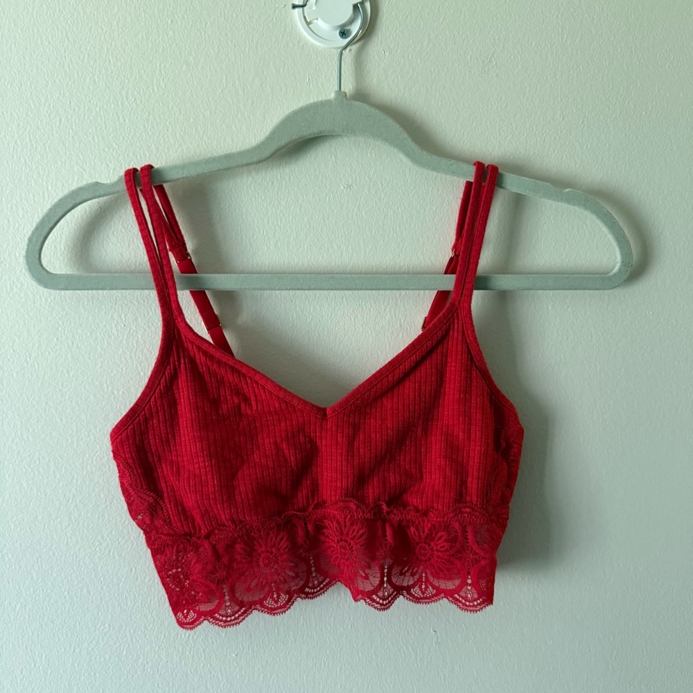 Aerie Red Lace Bralette